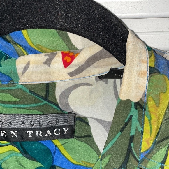 Ellen Tracy fabulous 2 piece shirt and SKORT 2 two piece set floral blue resort - Picture 2 of 6